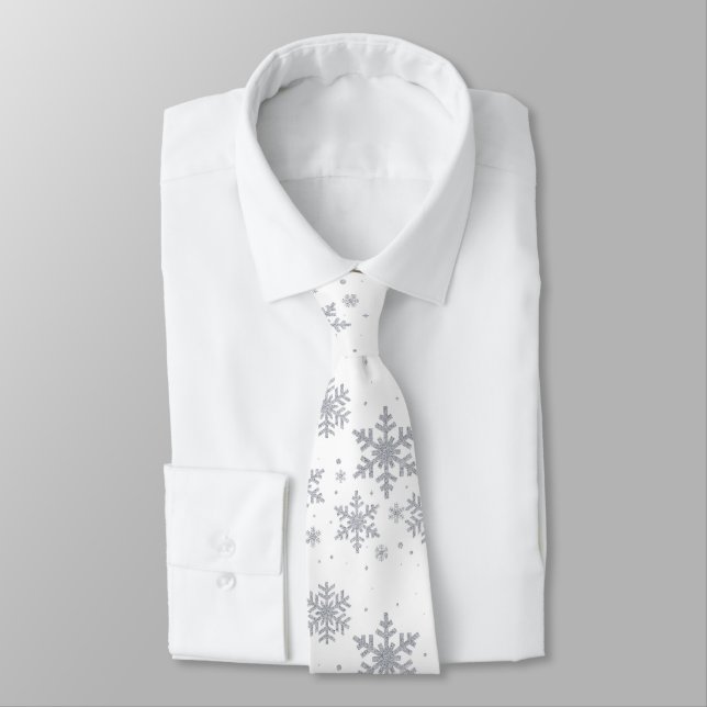 Corbata de plata de la boda del invierno de los (Atado)