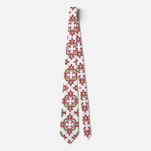 corbata de poinsettia de navidad