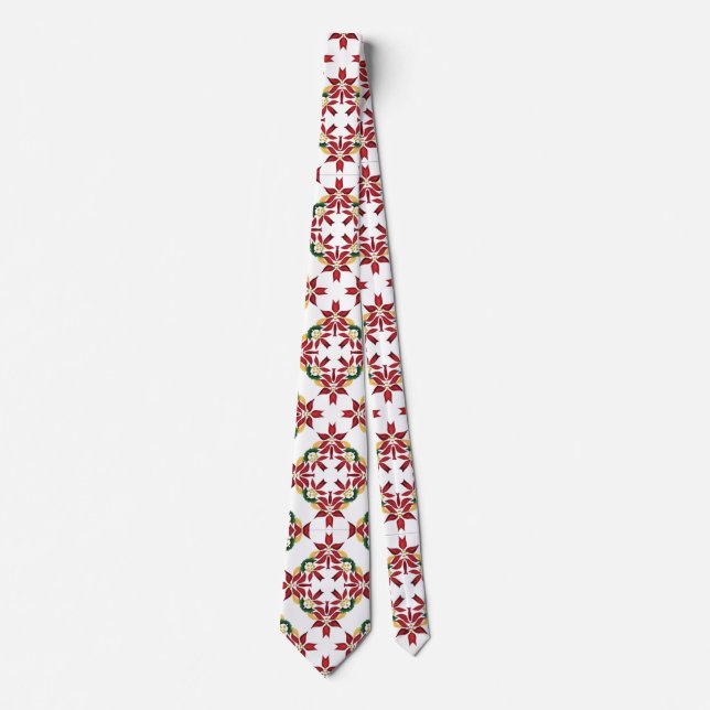 corbata de poinsettia de navidad (Anverso)