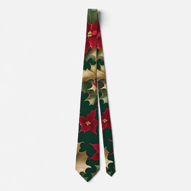 corbata de poinsettias en abundancia (Anverso)