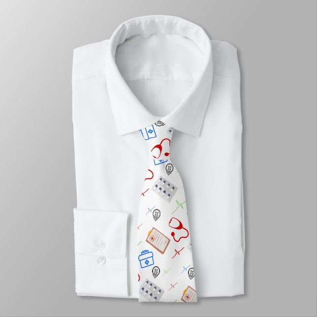 Corbata de profesión de médico para papá (Atado)