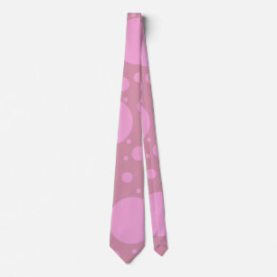 Corbata de puntos rosados