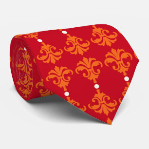 Corbata de raya damasco ornamentada decorativa