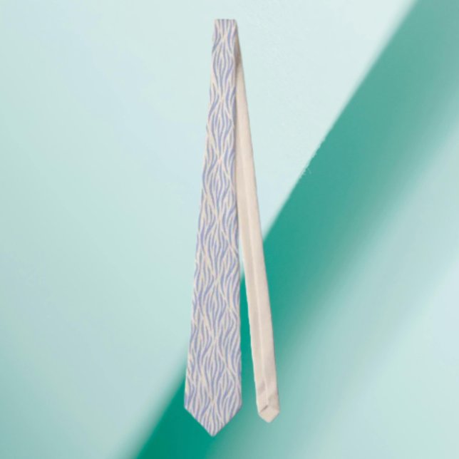 Corbata de rayas cebra azul y beige – Animal elega (Subido por el creador)