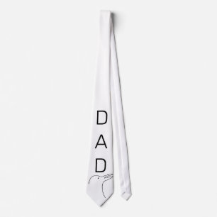 Corbata de regalo para papá con arte de línea de a