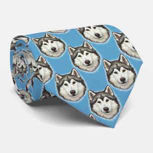 Corbata de retrato de Alaskan Malamute – Amante de