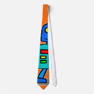Corbata de Robot Azul, Regalo de Robot Colorido pa