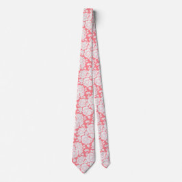 Corbata de Rosa Floral Rosa Coral