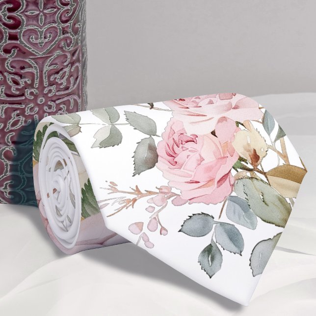 Corbata de rosas acuarela (Subido por el creador)