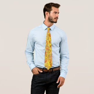 Corbata de salpicaduras de graffiti naranja