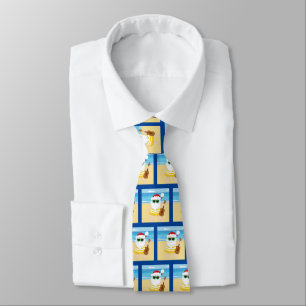 Corbata de Santa Claus con ukulele