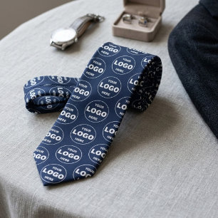Corbata de seda con logotipo personalizado repetid