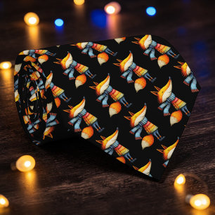 Corbata de seda con zorro caprichoso personalizada