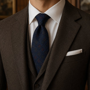 Corbata de seda de estilo italiano Jacquard Dobby