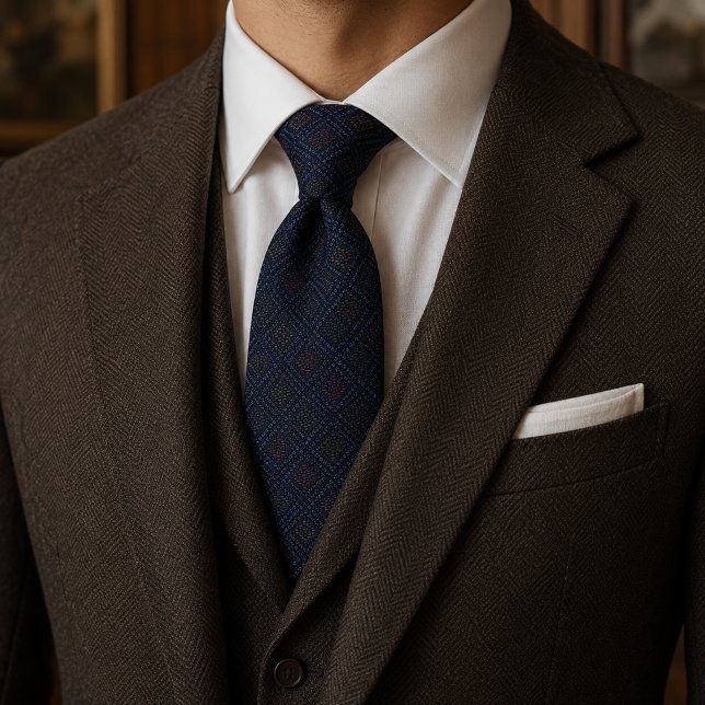 Corbata de seda de estilo italiano Jacquard Dobby  (Subido por el creador)