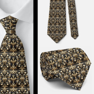 Corbata de seda falsa Art Deco   Caballero de lujo