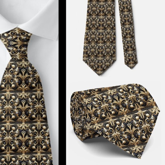 Corbata de seda falsa Art Deco | Caballero de lujo (Subido por el creador)