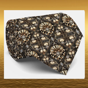 Corbata de seda falsa Art Deco Caballero de lujo