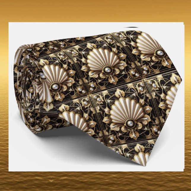 Corbata de seda falsa Art Deco | Caballero de lujo (Subido por el creador)