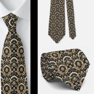 Corbata de seda falsa Art Deco   Caballero de lujo