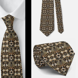 Corbata de seda falsa Art Deco   Caballero de lujo