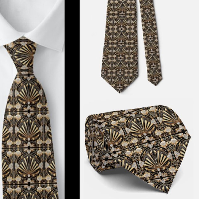 Corbata de seda falsa Art Deco | Caballero de lujo (Subido por el creador)