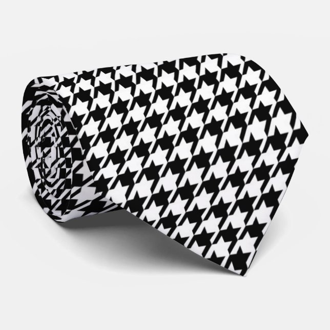 Corbata de seda falsa con estampado de dientes de  (Enrollado)