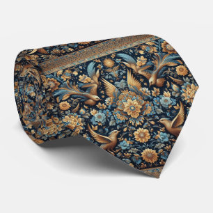 Corbata de seda falsa de diseñador persa de lujo