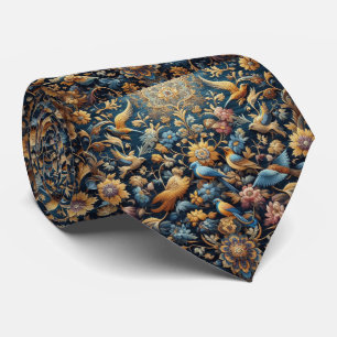 Corbata de seda falsa de diseñador persa de lujo