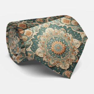 Corbata de seda falsa de diseñador persa de lujo