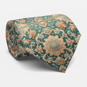 Corbata de seda falsa de diseñador persa de lujo