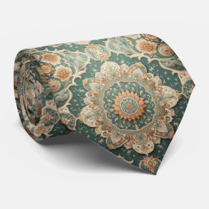 Corbata de seda falsa de diseñador persa de lujo