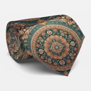 Corbata de seda falsa de diseñador persa de lujo
