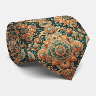 Corbata de seda falsa de diseñador persa de lujo