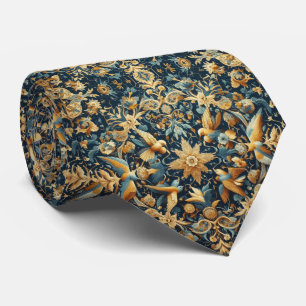 Corbata de seda falsa de diseñador persa de lujo