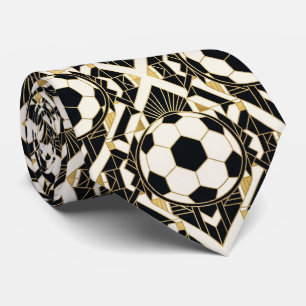 Corbata de seda falsa de fútbol   Caballero jugado