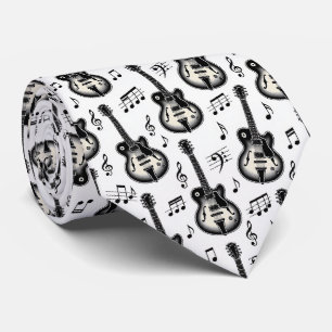 Corbata de seda falsa para músicos Notas musical
