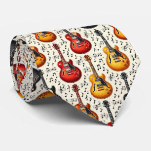 Corbata de seda falsa para músicos Notas musical