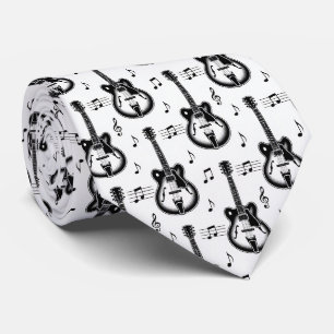 Corbata de seda falsa para músicos Notas musical