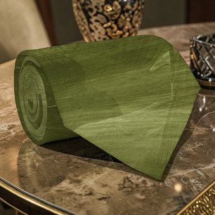 Corbata de seda verde oliva personalizada con acua