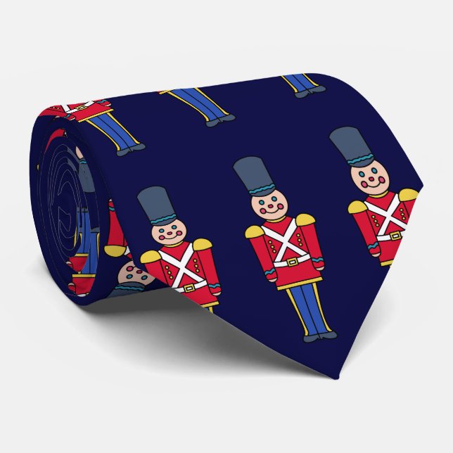 Corbata de soldados de juguete navideños (Enrollado)