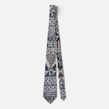 Corbata de tela de tapa tiki