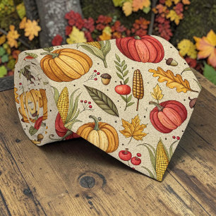 Corbata de temporada de otoño de calabaza