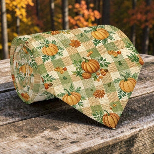 Corbata de temporada de otoño de calabaza
