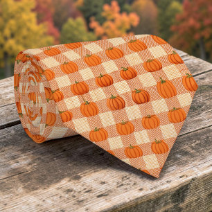 Corbata de temporada de otoño de calabaza