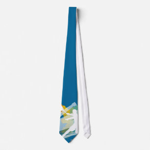 Corbata de tenis única con diseño de jugador de te