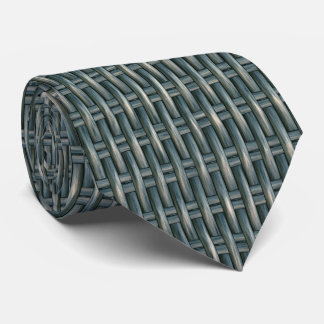 Corbata de textura trenzada de mimbre 3D
