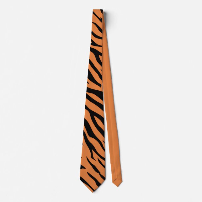 Corbata de tigre naranja y negro - Animal audaz (Anverso)
