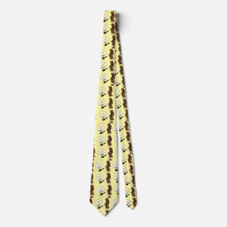 Corbata de tocino y huevos