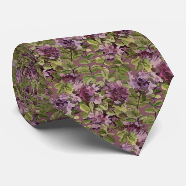 Corbata de Tomillo con Acuarela Artística (Enrollado)